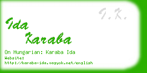 ida karaba business card